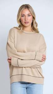 Knit Tops: Denver Jumper Camel