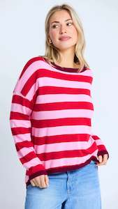 Knit Tops: Street Jumper Berry Blaze