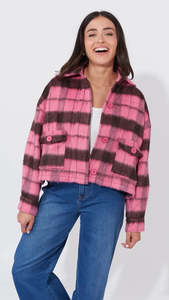 Daytona Crop Jacket Pink