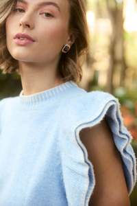 Selene Earring Square Stone