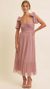 Gypsy Swing: Gatsby Metallic Tie Dress Metallic Pink