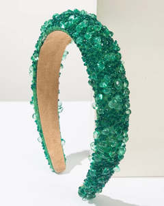 Hair: HA042 Bubble Stone Headband Green