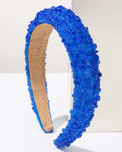 Hair: HA042 Bubble Stone Headband Cobalt