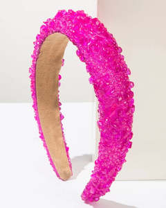 Hair: HA042 Bubble Stone Headband Magenta