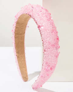 Hair: HA042 Bubble Stone Headband Pink