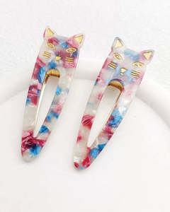 Meow Hair Clips Multi