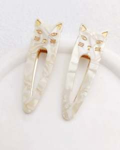 Hair: Meow Hair Clips Pearl