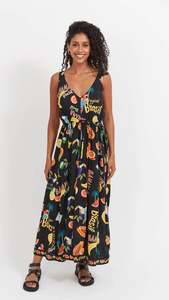 Cabana Tie Dress Brasil Black