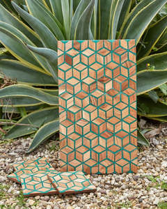 Homeware: Elixir Coaster Set Green