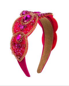 Hair: HA043 Jewelled Headband Pink