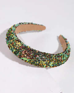 Hair: HA044 Sparkle Headband Green Multi