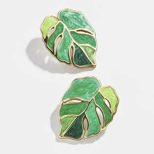 Jewelry: FME360 Monstera Leaf Studs