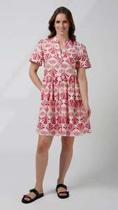 Toni Dress Sorbet in Sicily