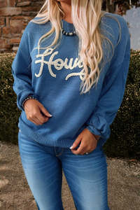 Friends Of The Fox: Howdy Knit Jumper Blue