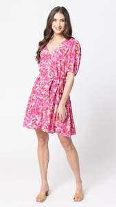 Sale Dresses: Louisiana Mid Slv Mini Dress Pink Delight