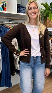 Friends Of The Fox: Heart of Gold Cardigan Brown