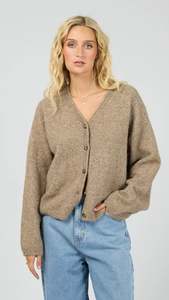 Knit Tops: Nova Cardigan Mocha