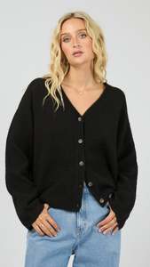 Knit Tops: Nova Cardigan Black