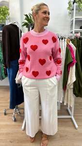 Knit Tops: Sweetheart Stripe Jumper