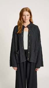 Liora Crop Cardigan Char