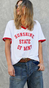 Hammill Co 1: Sunshine State of Mind Ringer Tee White