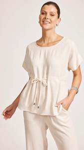 Sale Tops: Alesia Rope Tie Top Tusk