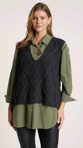 Liora Knit Vest Char