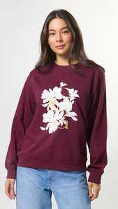 Knit Tops: Essential Sweat Burgandy Beauty Blooms