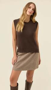 Darby Knit Vest Chocolate