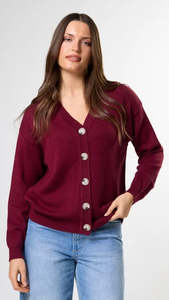 Academy Cardigan Oxblood