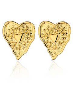 Big Heart Gold Studs