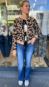 Tie Front Cardigan Animal