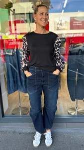 Riley Knit Top Animal