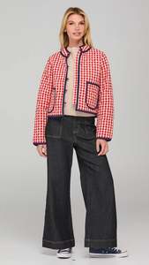 Mizuki Jacket Red Seersucker