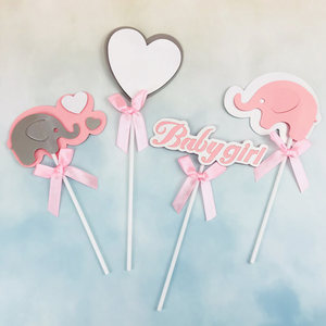 Products: 4pcs Cute Elephant Cake Topper (Pink) – The Rose Factory