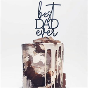 Best Dad Ever Father’s Day/ Birthday Cake Topper – The Rose Factory