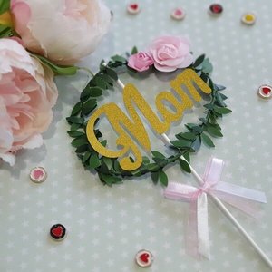 Products: Gold Glitter Paper Mom Cake Topper – The Rose Factory