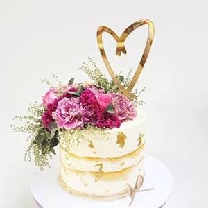 Products: Gold Acrylic Heart Cake Topper – The Rose Factory