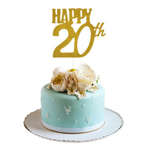 Products: Happy 20th Cake Topper – The Rose Factory
