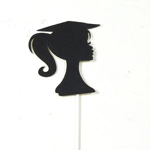 Products: Glitter Silhouette Graduation Party Cake Topper – The Rose Factory