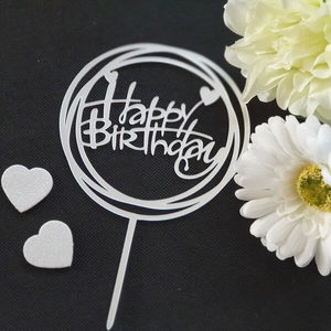 Products: Silver Acrylic Birthday Party Cake Topper – The Rose Factory