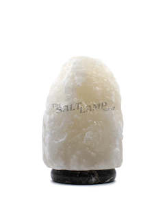 Salt Lamps: 7-10kg Rare White Himalayan Salt Lamp (Black Zebra Marble Base)