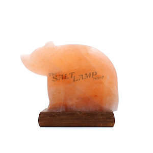 Crafted Salt Lamps: Polar Bear Salt Lamp (Timber Base)
