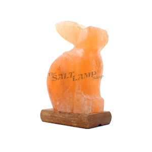 Rabbit Salt Lamp (Timber Base)