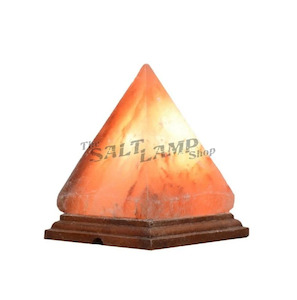 Pyramid Salt Lamp (Timber Base)