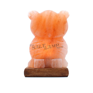 Crafted Salt Lamps: Owl Salt Lamp (Timber Base)