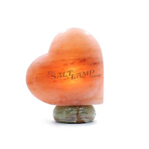 Heart Salt Lamp (Off-white Marble Base)