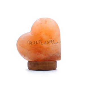 Heart Salt Lamp (Timber Base)