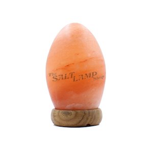 Crafted Shape Salt Lamps: Egg Salt Lamp (Timber Base)