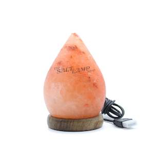 Mini Usb Salt Lamps: Tear USB Salt Lamp (Timber Base)